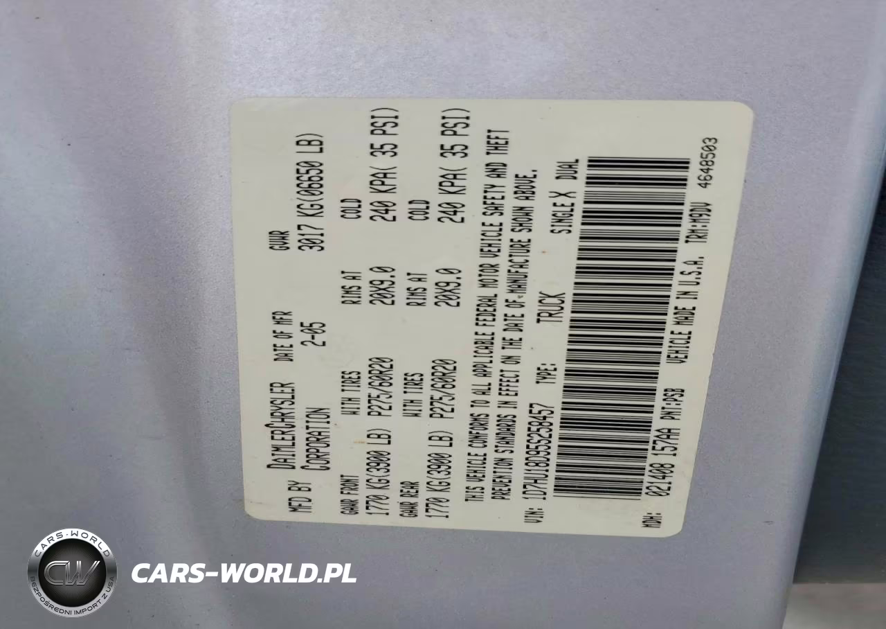 2005 Dodge Ram 1500 St VIN:1D7HU18D95S258457 - 12