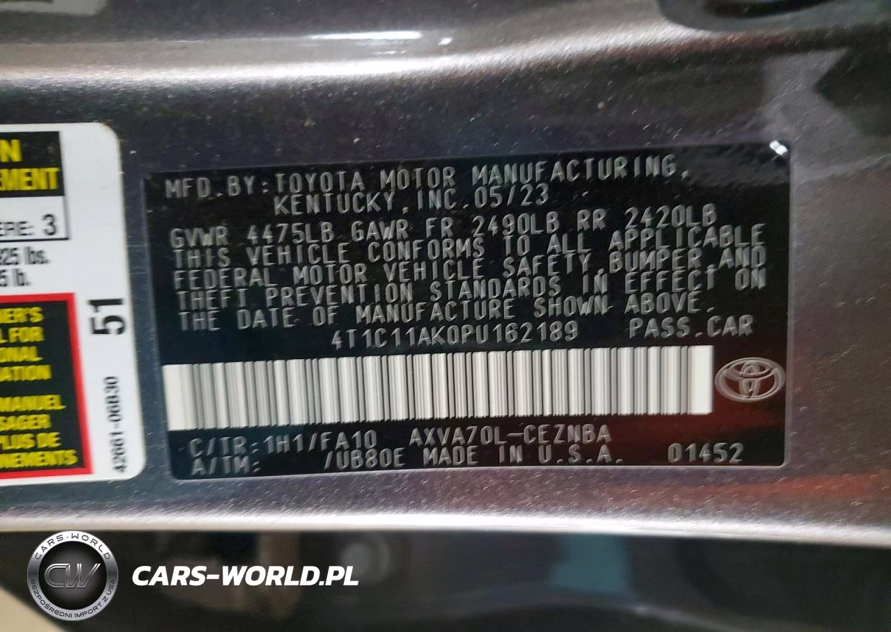 2023 Toyota Camry Le VIN:4T1C11AK0PU162189 - 12