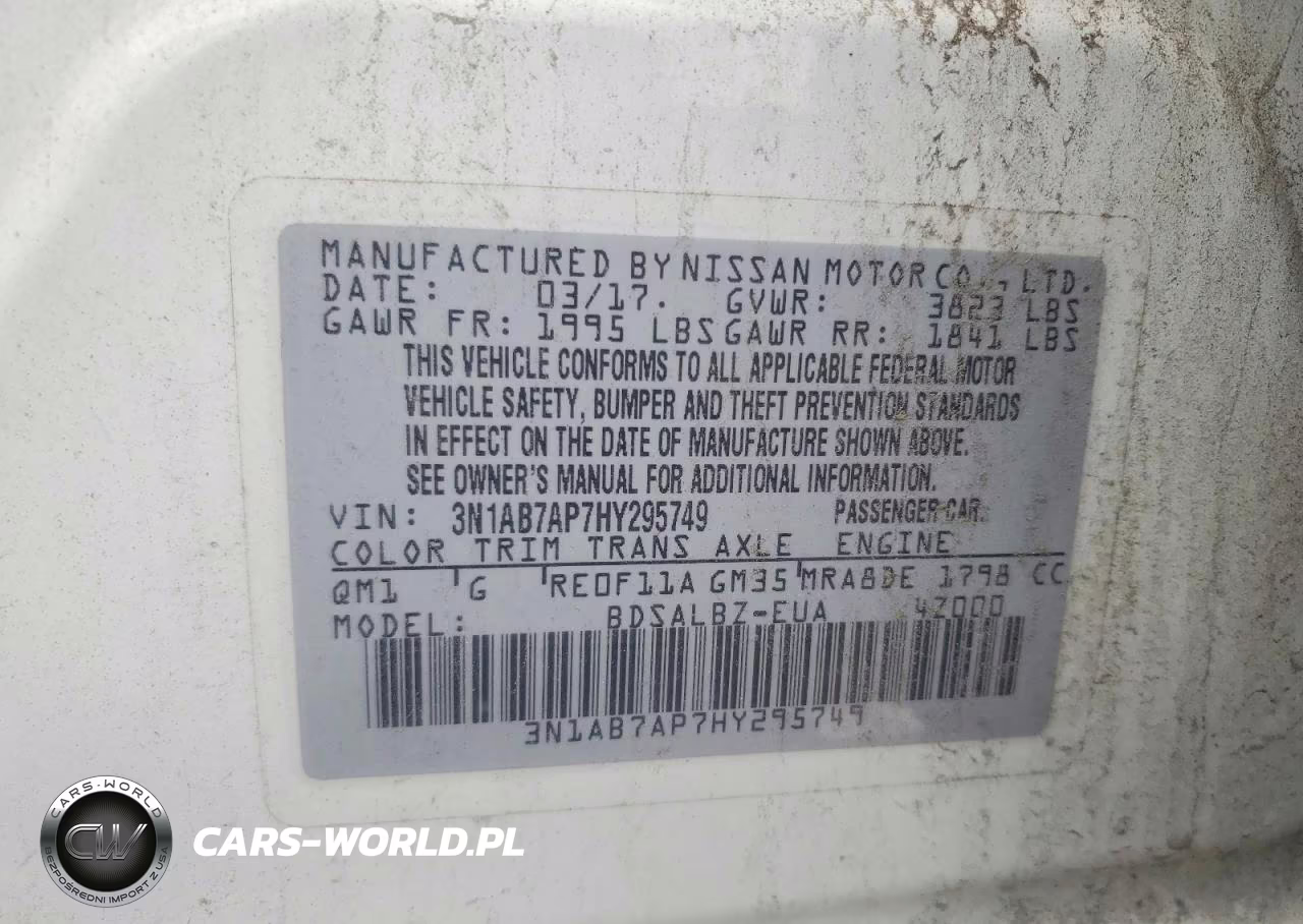 2017 Nissan Sentra S VIN:3N1AB7AP7HY295749 - 12