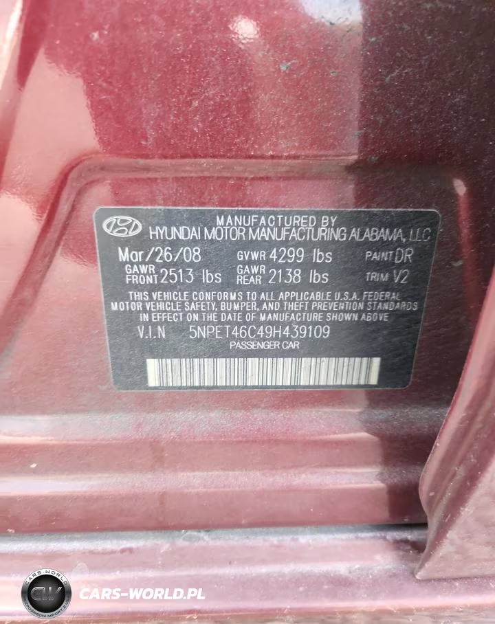 2009 Hyundai Sonata Gls VIN:5NPET46C49H439109 - 12