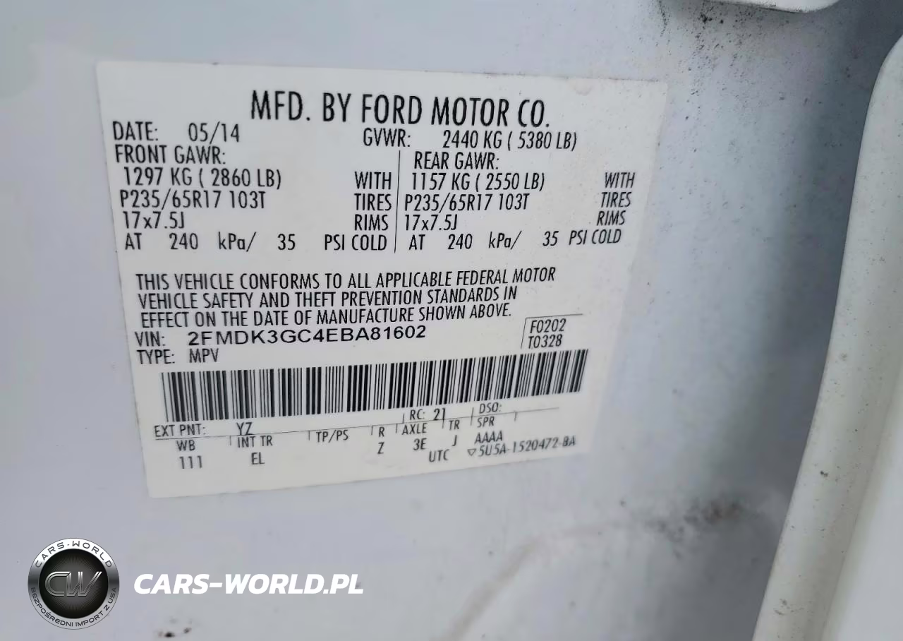 2014 Ford Edge Se VIN:2FMDK3GC4EBA81602 - 14