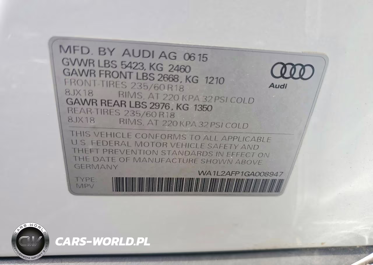 2016 Audi Q5 Premium Plus VIN:WA1L2AFP1GA008947 - 12