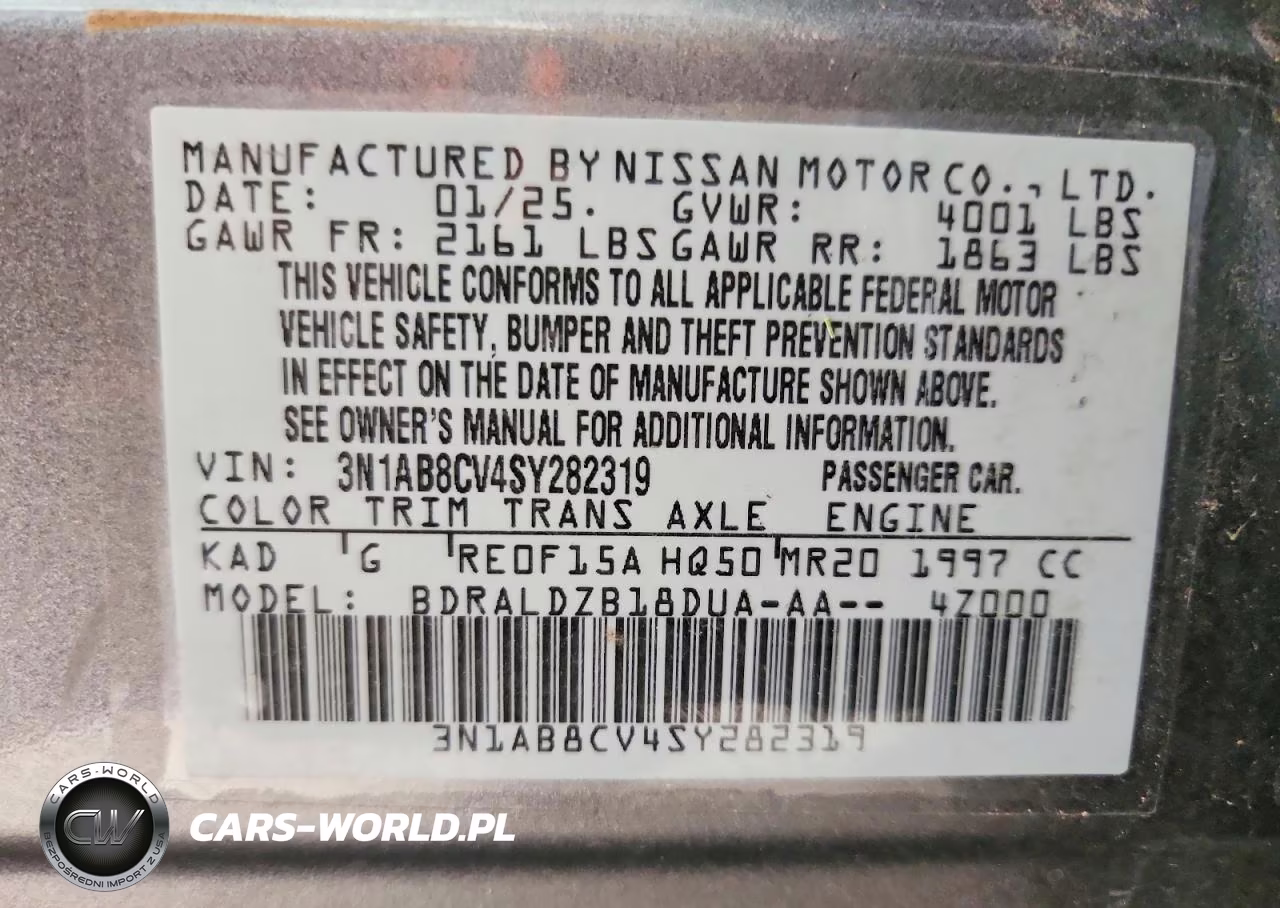 2025 Nissan Sentra Sv VIN:3N1AB8CV4SY282319 - 12
