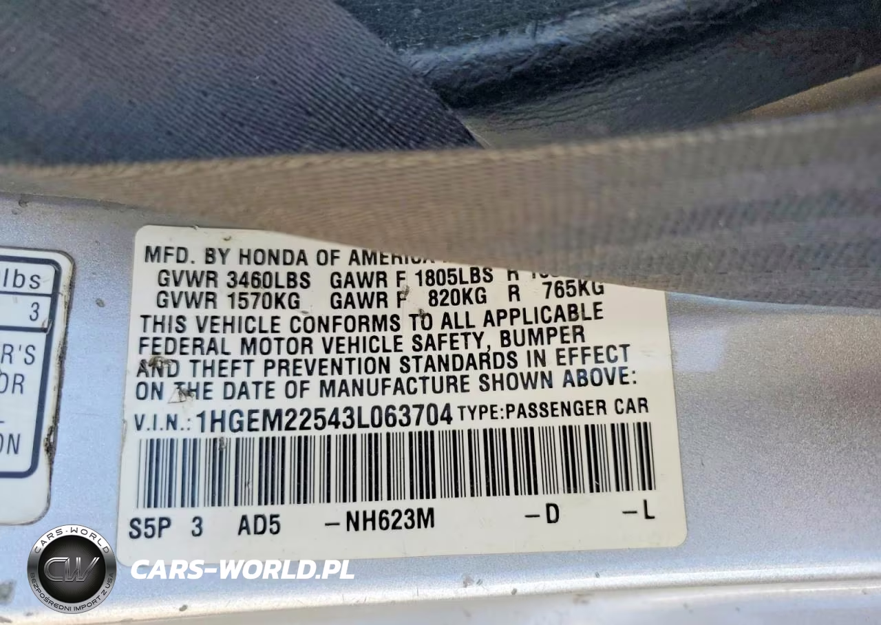 2003 Honda Civic Lx VIN:1HGEM22543L063704 - 13