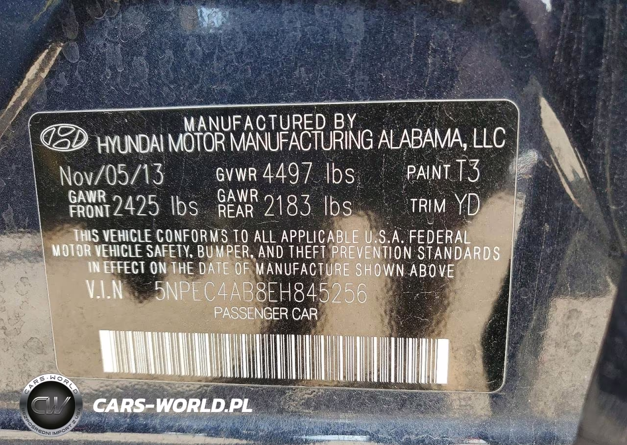 2014 Hyundai Sonata Limited 2.0T VIN:5NPEC4AB8EH845256 - 12
