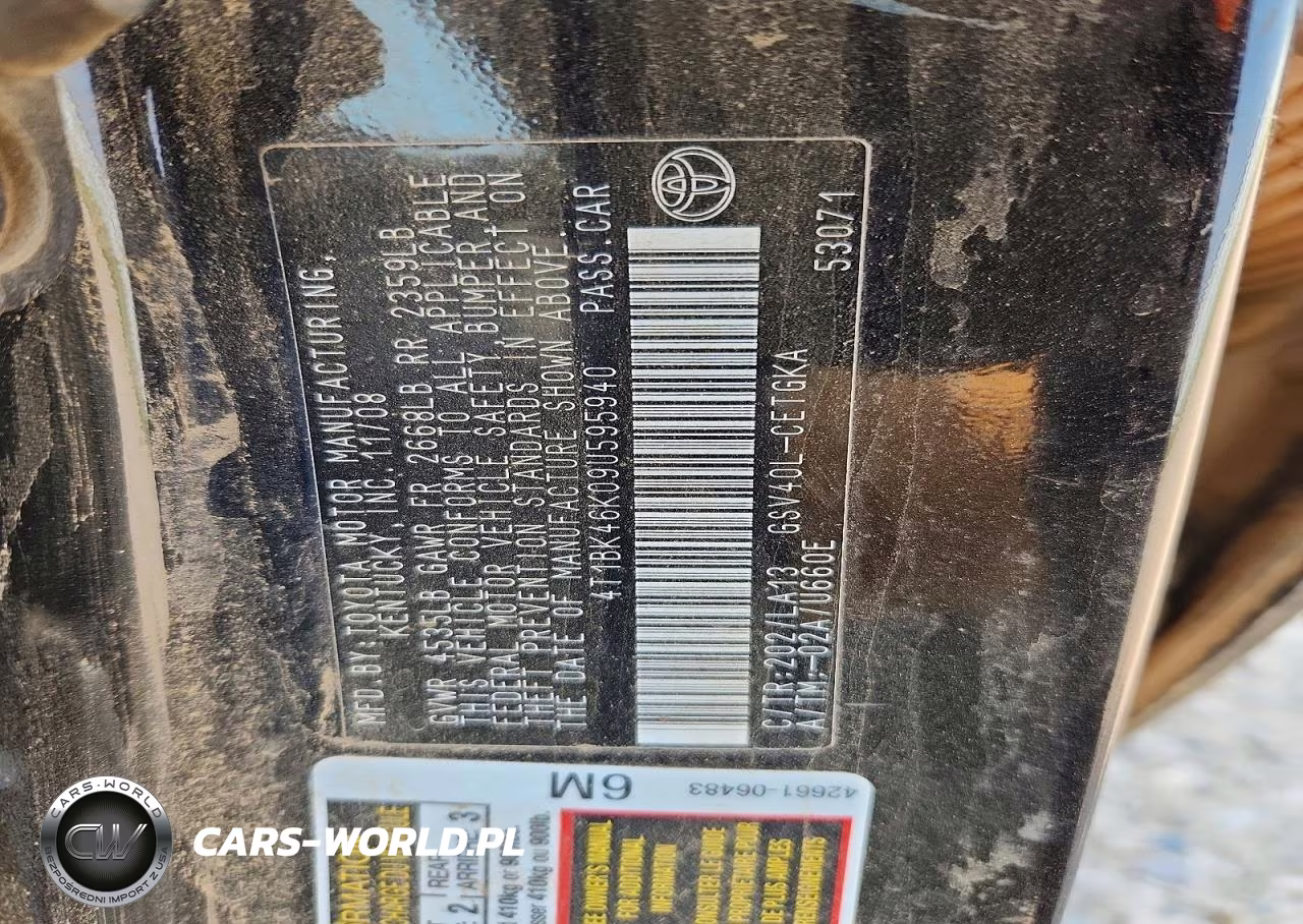 2009 Toyota Camry Xle V6 VIN:4T1BK46K09U595940 - 12