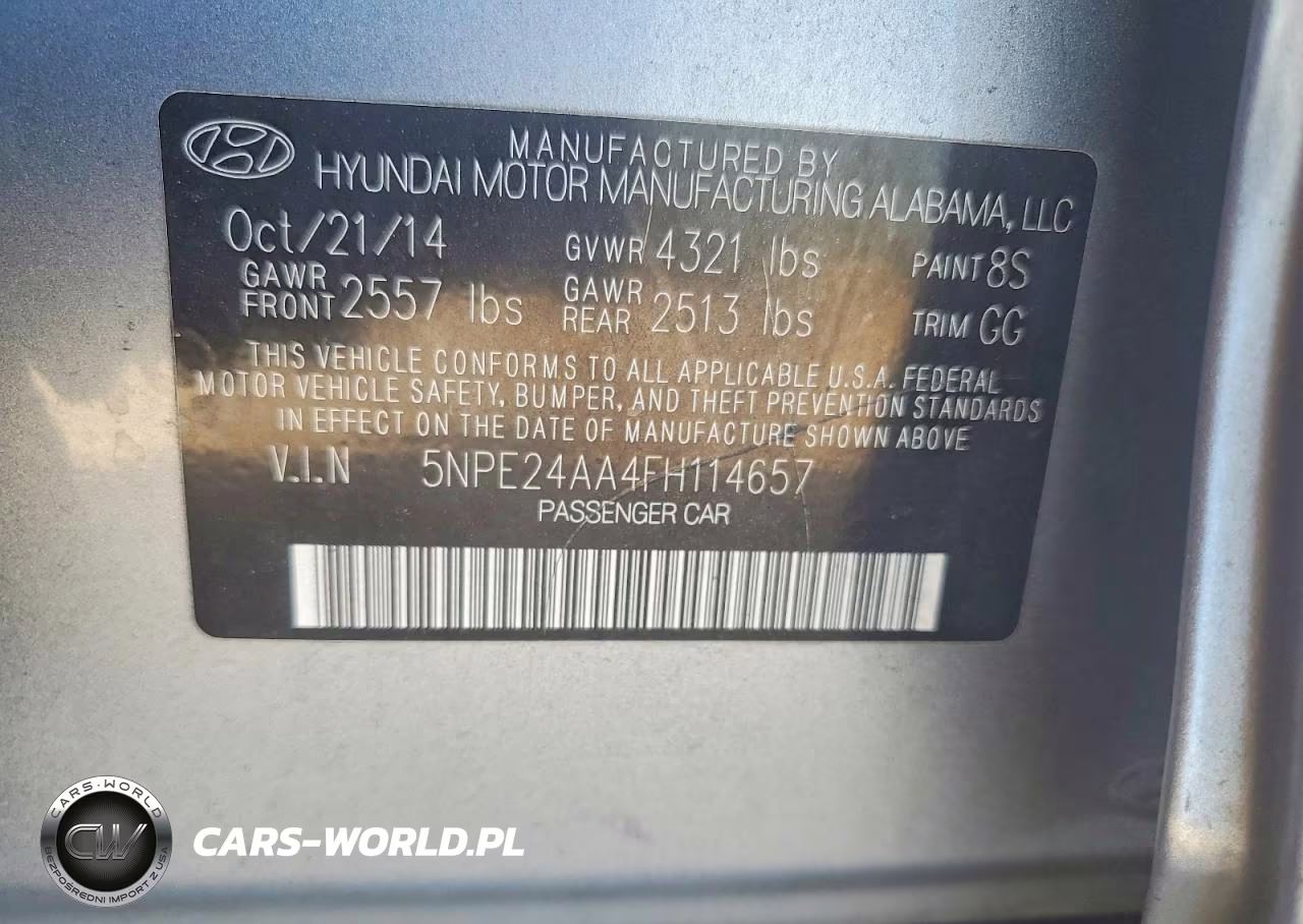 2015 Hyundai Sonata Eco VIN:5NPE24AA4FH114657 - 12
