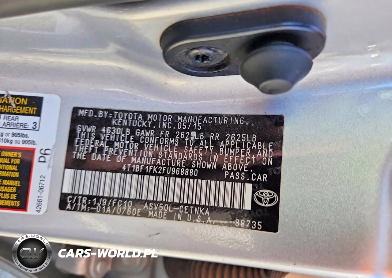 2015 Toyota Camry Le VIN:4T1BF1FK2FU968880 - 12