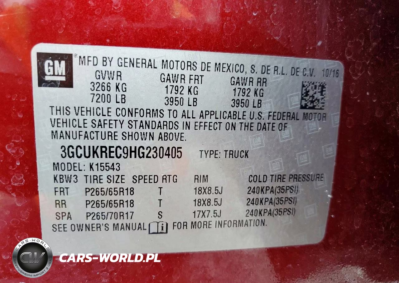 2017 Chevrolet Silverado K1500 Lt VIN:3GCUKREC9HG230405 - 13
