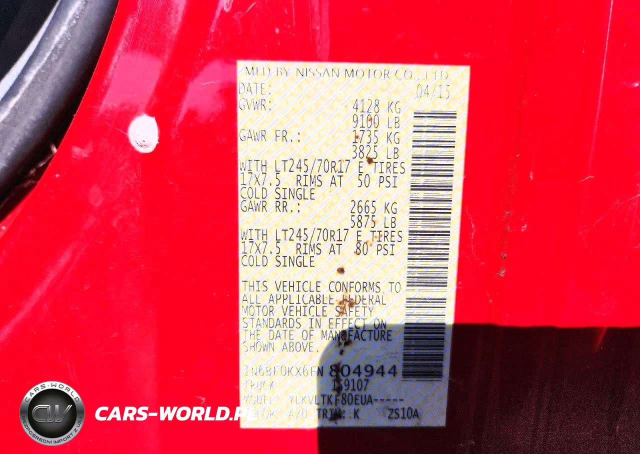 2015 Nissan Nv 2500 Hd Sv VIN:1N6BF0KX6FN804944 - 13