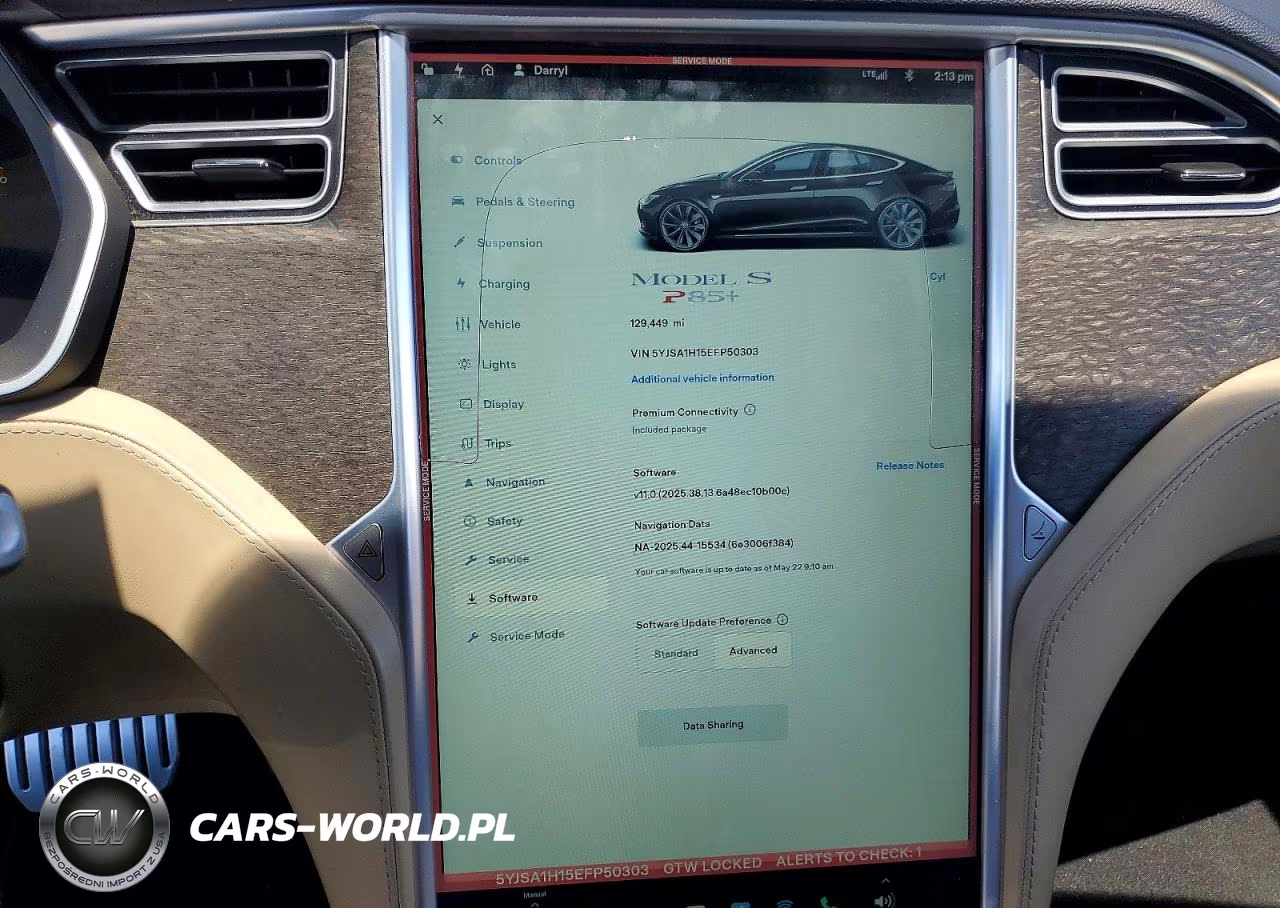 2014 Tesla Model S VIN:5YJSA1H15EFP50303 - 9