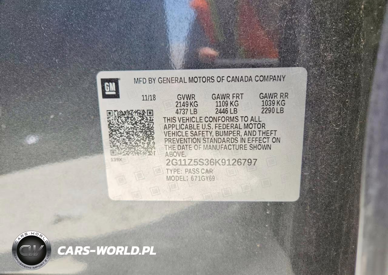 2019 Chevrolet Impala Lt VIN:2G11Z5S36K9126797 - 12