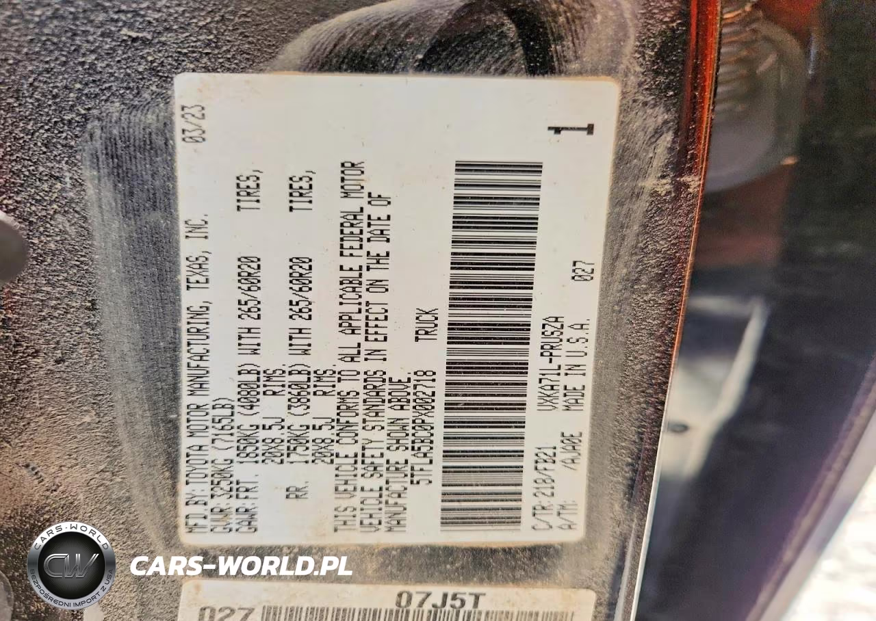 2023 Toyota Tundra Crewmax Sr5 VIN:5TFLA5BC0PX002718 - 13