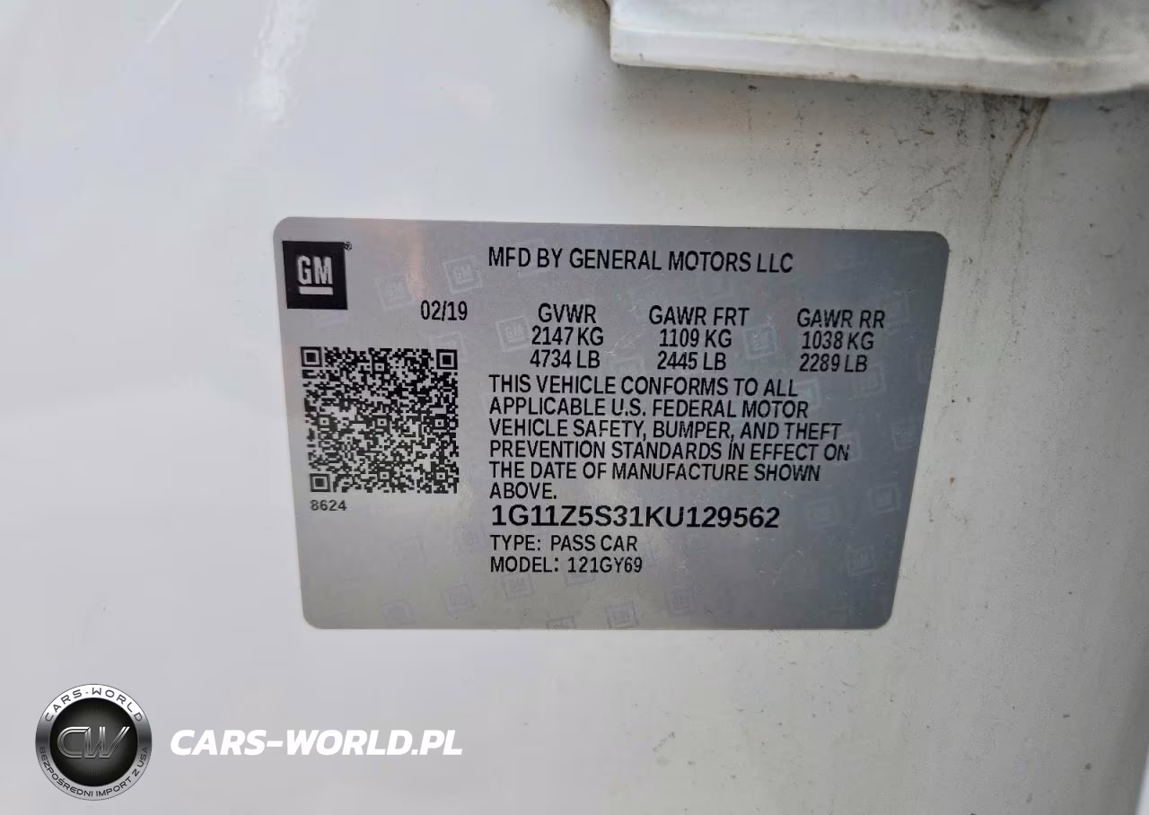 2019 Chevrolet Impala Lt VIN:1G11Z5S31KU129562 - 12