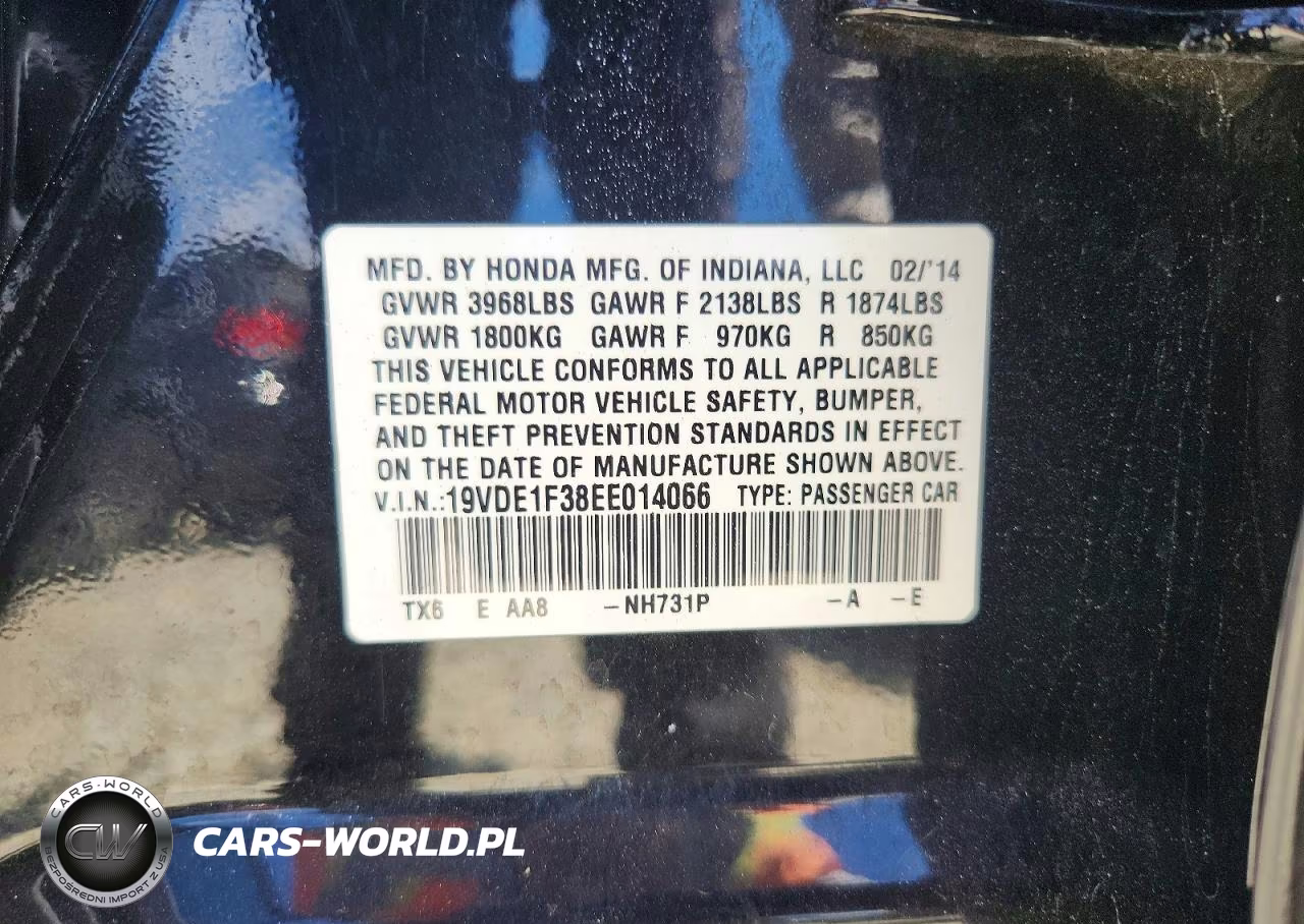 2014 Acura Ilx 20 VIN:19VDE1F38EE014066 - 12