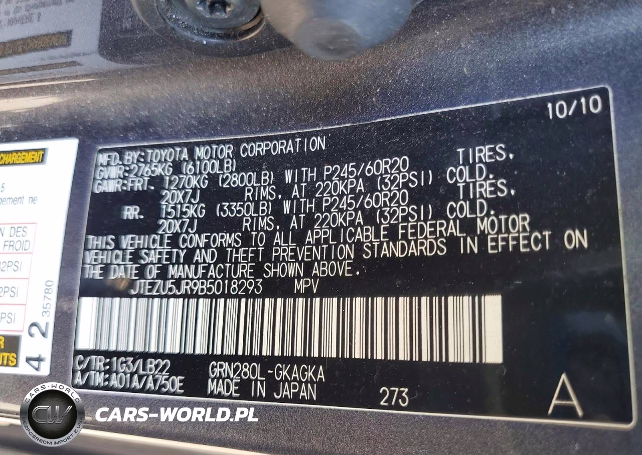 2011 Toyota 4Runner Limited VIN:JTEZU5JR9B5018293 - 14