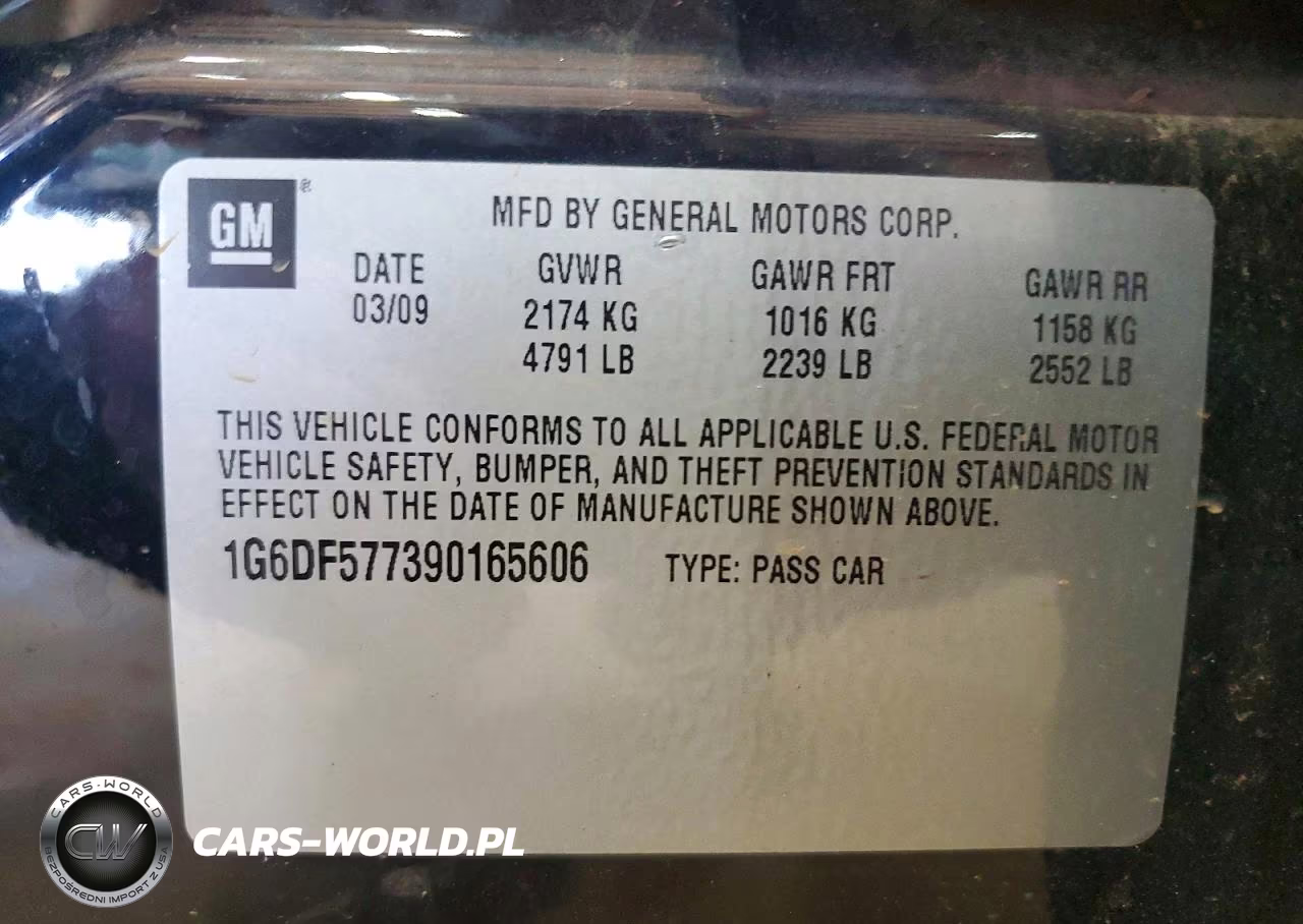 2009 Cadillac Cts VIN:1G6DF577390165606 - 12