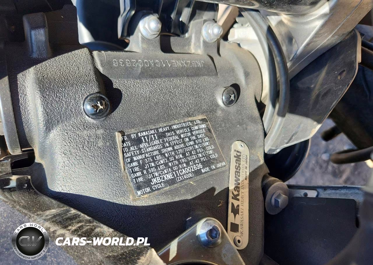 2012 Kawasaki Zx1400 Ec VIN:JKBZXNE11CA002636 - 10