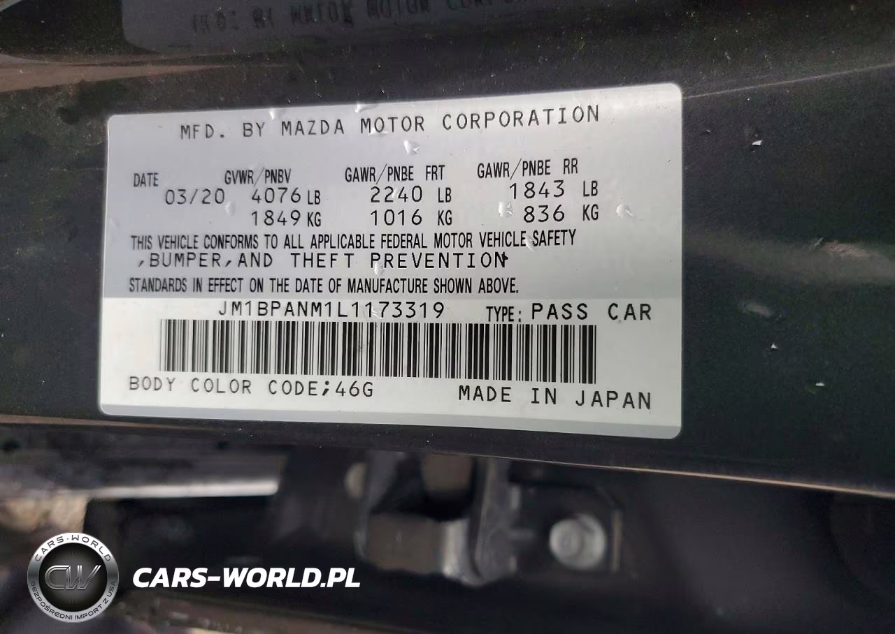 2020 Mazda 3 Premium VIN:JM1BPANM1L1173319 - 12