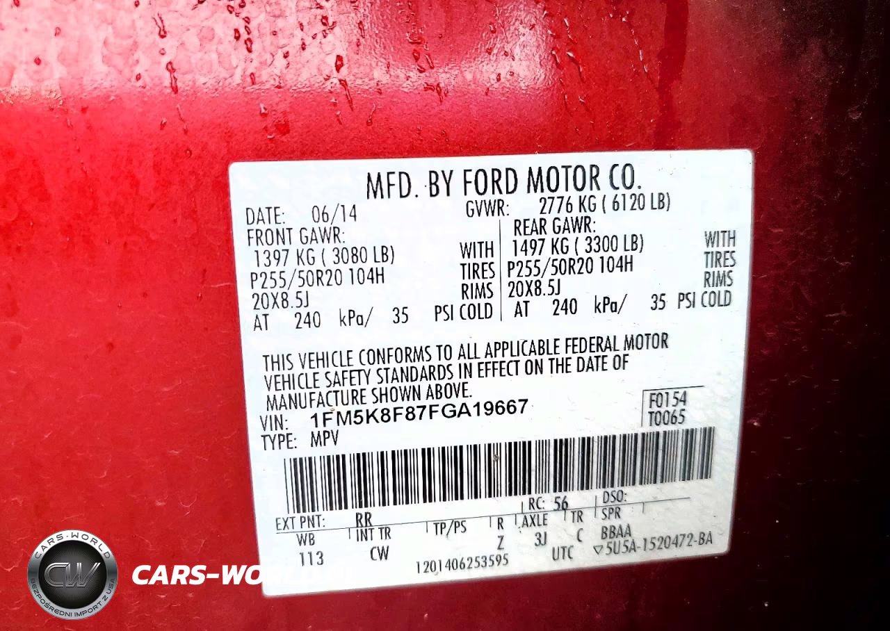 2015 Ford Explorer Limited VIN:1FM5K8F87FGA19667 - 13