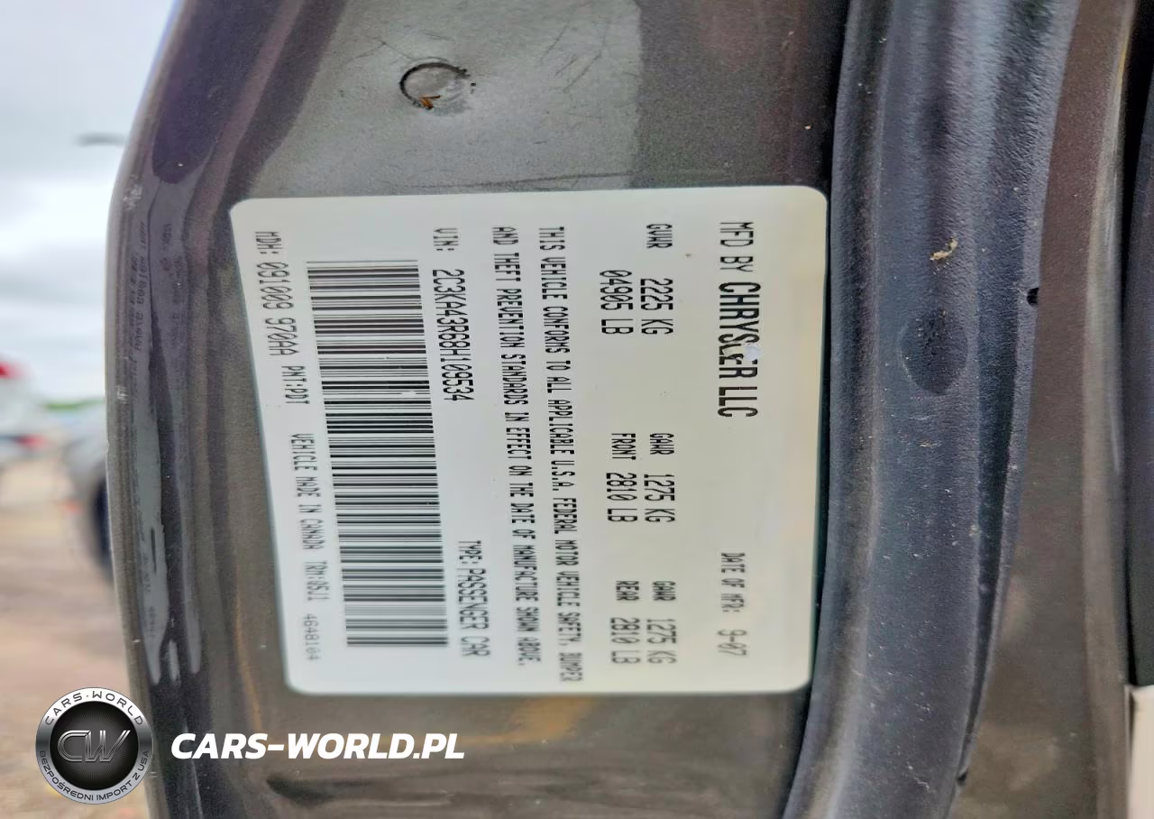 2008 Chrysler 300 Lx VIN:2C3KA43R68H109534 - 12