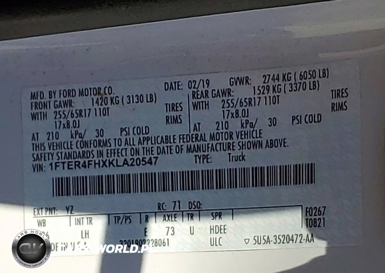 2019 Ford Ranger Xl VIN:1FTER4FHXKLA20547 - 12