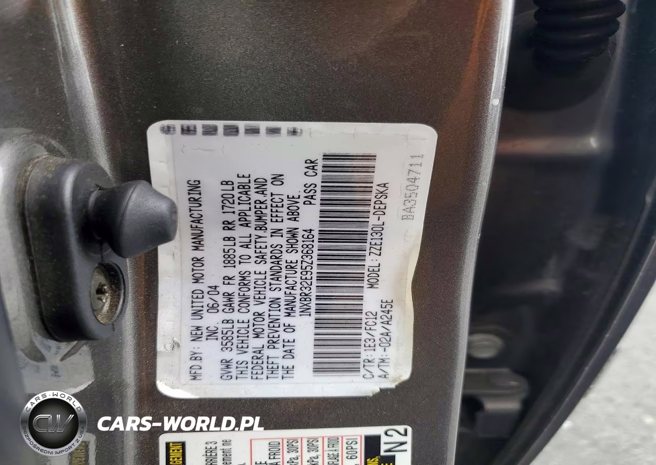 2005 Toyota Corolla S VIN:1NXBR32E95Z368164 - 12