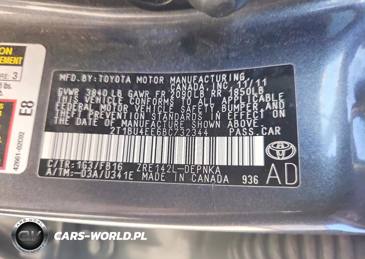 2011 Toyota Corolla Le VIN:2T1BU4EE6BC732344 - 12