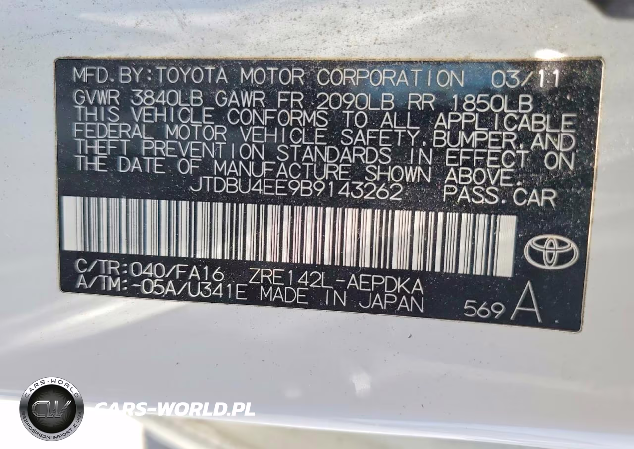 2011 Toyota Corolla Base VIN:JTDBU4EE9B9143262 - 12