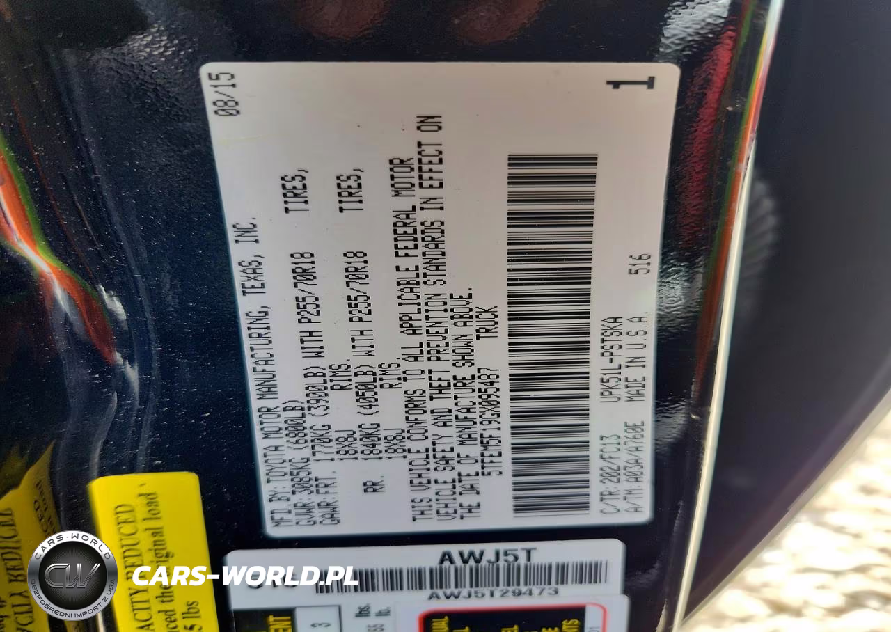2016 Toyota Tundra Crewmax Sr5 VIN:5TFEM5F19GX095487 - 12