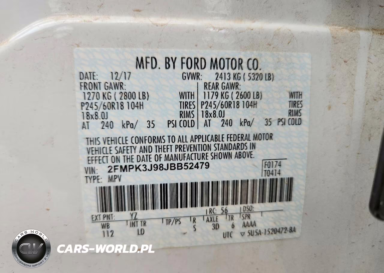 2018 Ford Edge Sel VIN:2FMPK3J98JBB52479 - 13