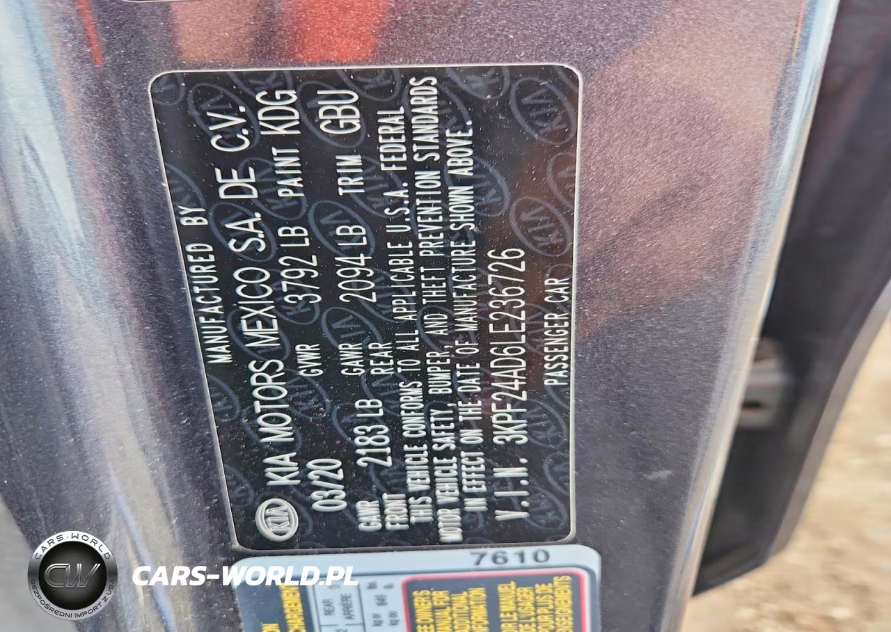2020 Kia Forte Lxs VIN:3KPF24AD6LE236726 - 12