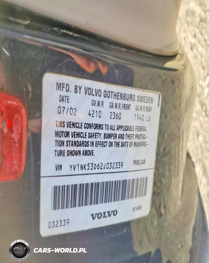 2002 Volvo C70 VIN:YV1NK53D62J032339 - 12