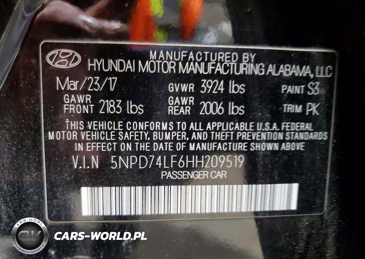 2017 Hyundai Elantra Se VIN:5NPD74LF6HH209519 - 13