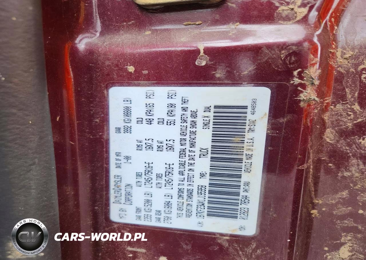 2001 Dodge Ram 2500 VIN:1B7KF23WX1J195958 - 12