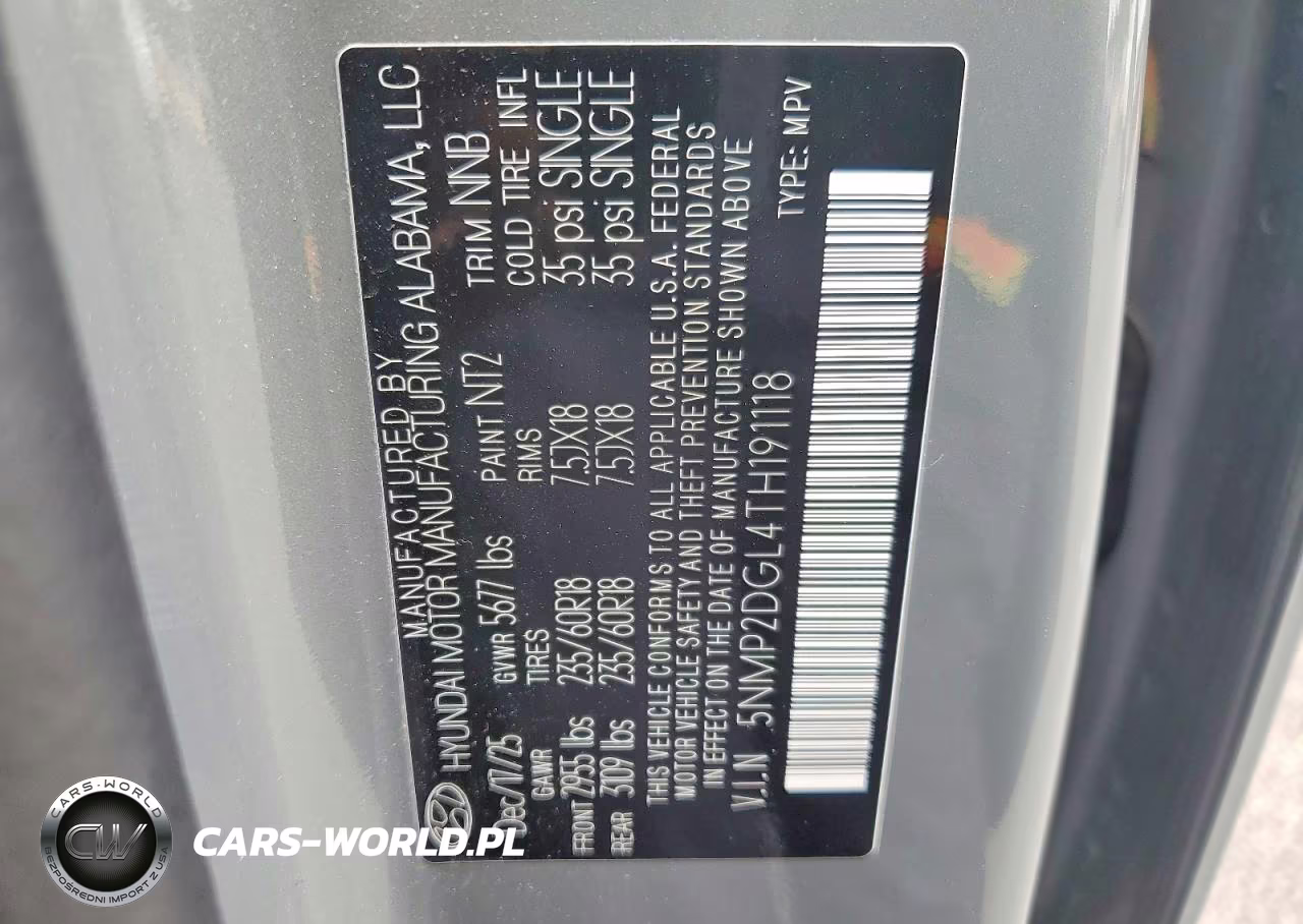 2026 Hyundai Santa Fe Sel VIN:5NMP2DGL4TH191118 - 14