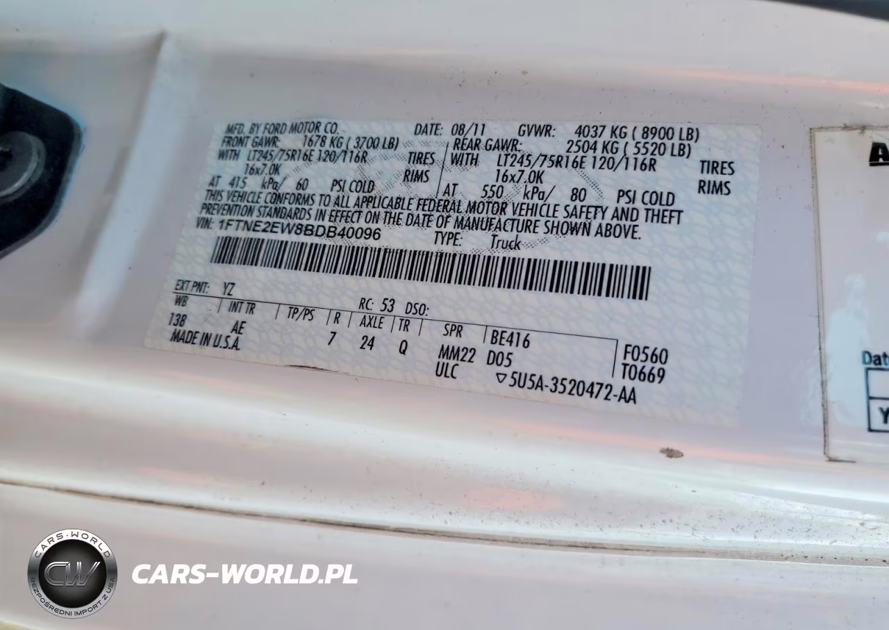 2011 Ford Econoline E250 Van VIN:1FTNE2EW8BDB40096 - 13