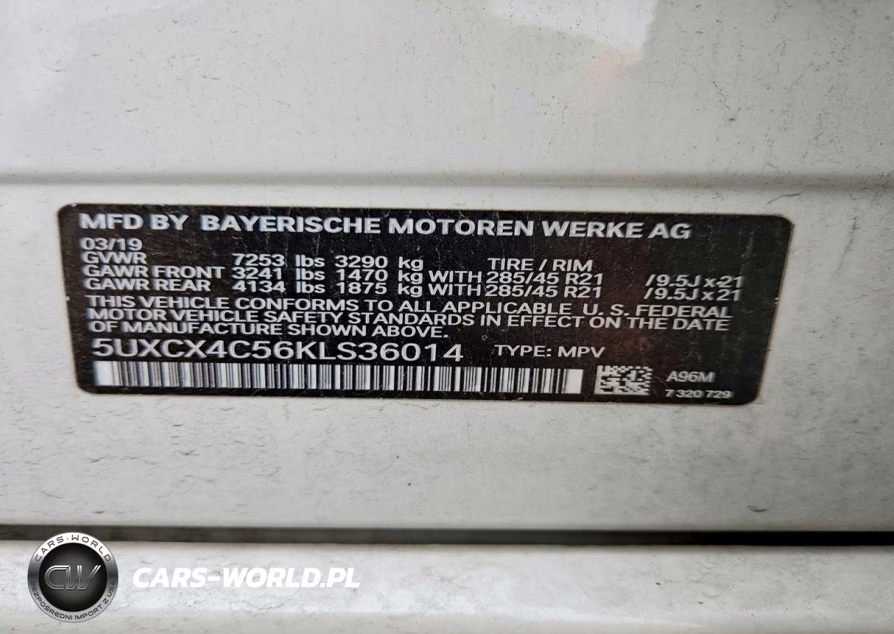 2019 BMW X7 xDrive50I VIN:5UXCX4C56KLS36014 - 13