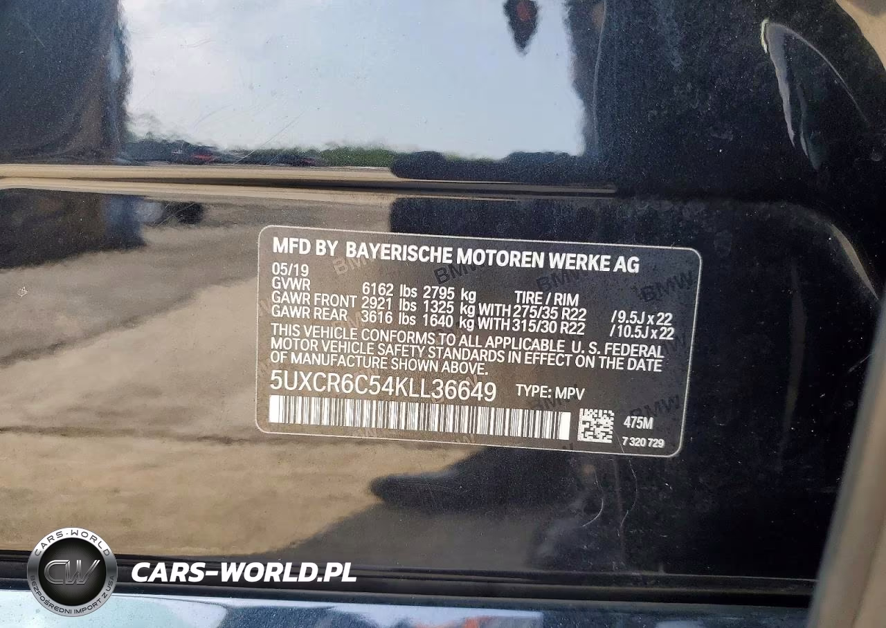 2019 BMW X5 xDrive40I VIN:5UXCR6C54KLL36649 - 12