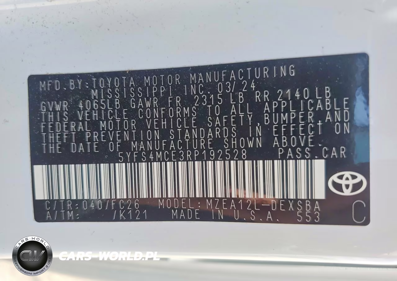 2024 Toyota Corolla Se VIN:5YFS4MCE3RP192528 - 12