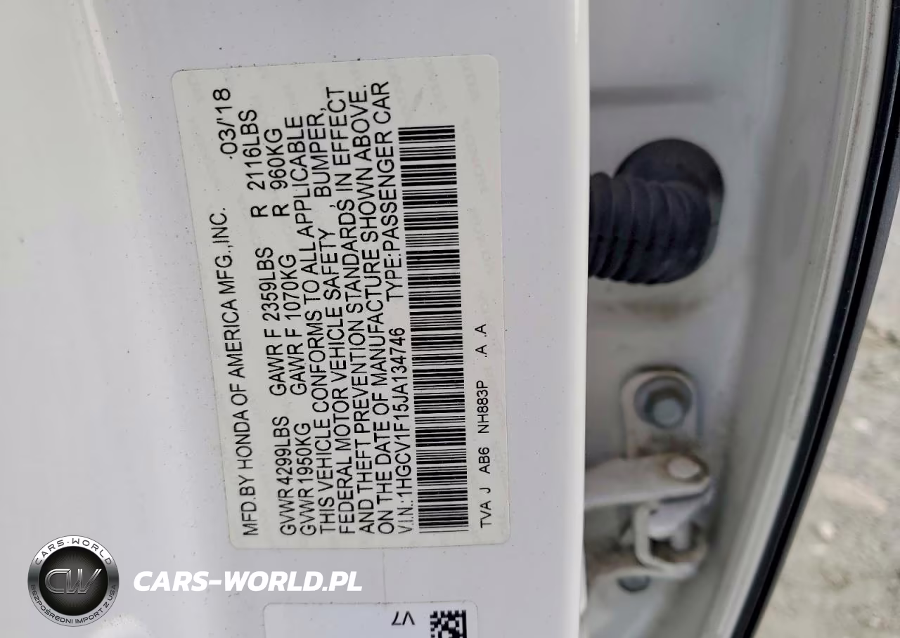 2018 Honda Accord Lx VIN:1HGCV1F15JA134746 - 12