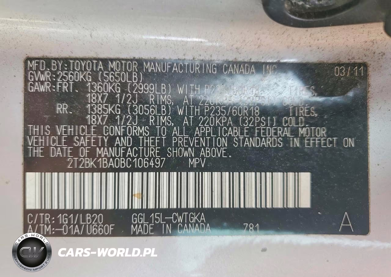 2011 Lexus Rx 350 VIN:2T2BK1BA0BC106497 - 12