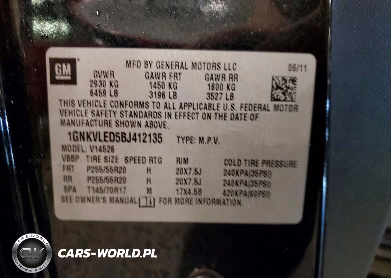 2011 Chevrolet Traverse Ltz VIN:1GNKVLED5BJ412135 - 13