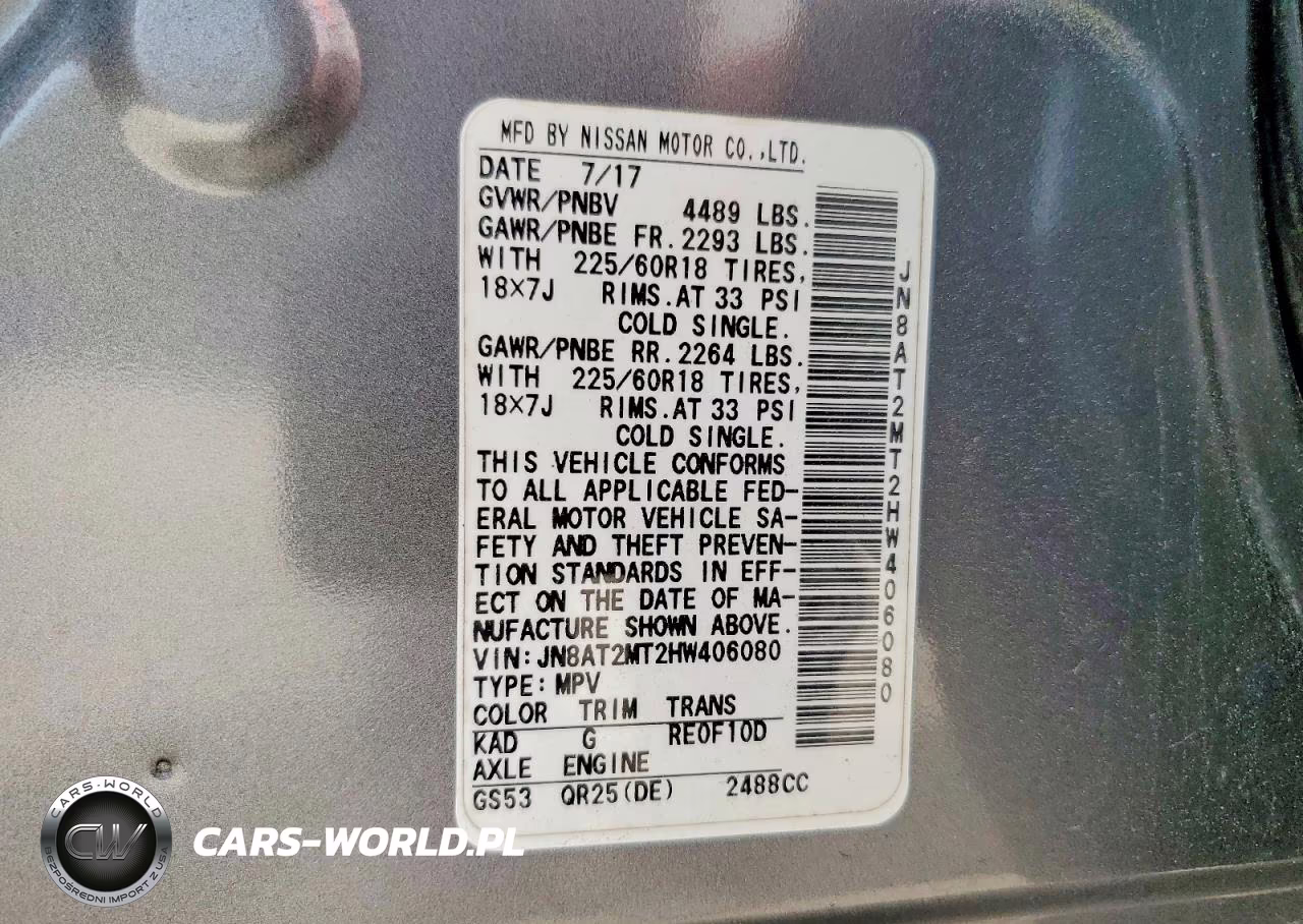 2017 Nissan Rogue Sl VIN:JN8AT2MT2HW406080 - 12