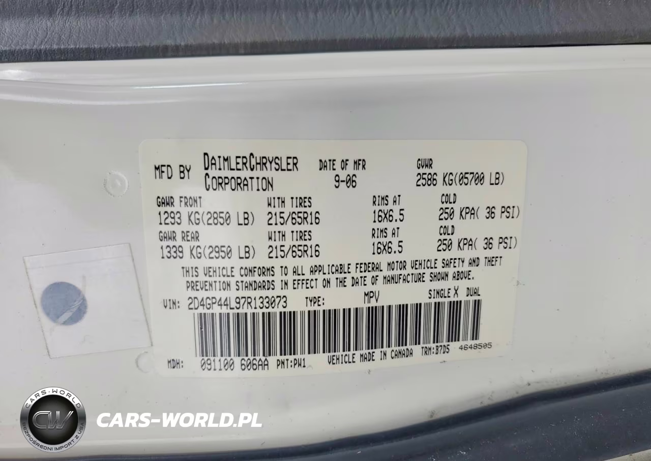 2007 Dodge Grand Caravan Sxt VIN:2D4GP44L97R133073 - 12