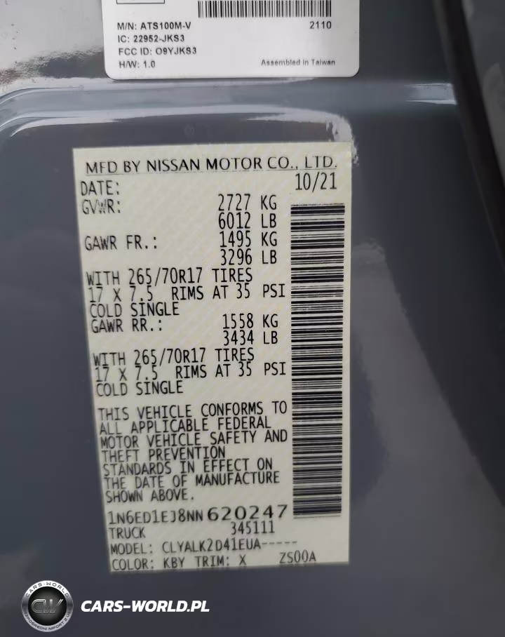 2022 Nissan Frontier S VIN:1N6ED1EJ8NN620247 - 12