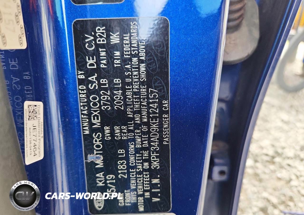 2019 Kia Forte S VIN:3KPF34AD9KE124157 - 12