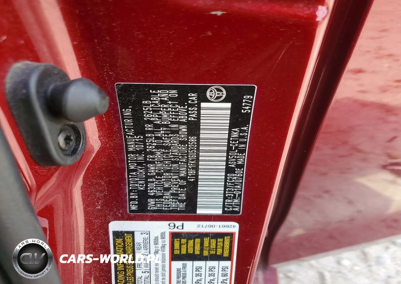 2016 Toyota Camry Le VIN:4T1BF1FK1GU532586 - 12