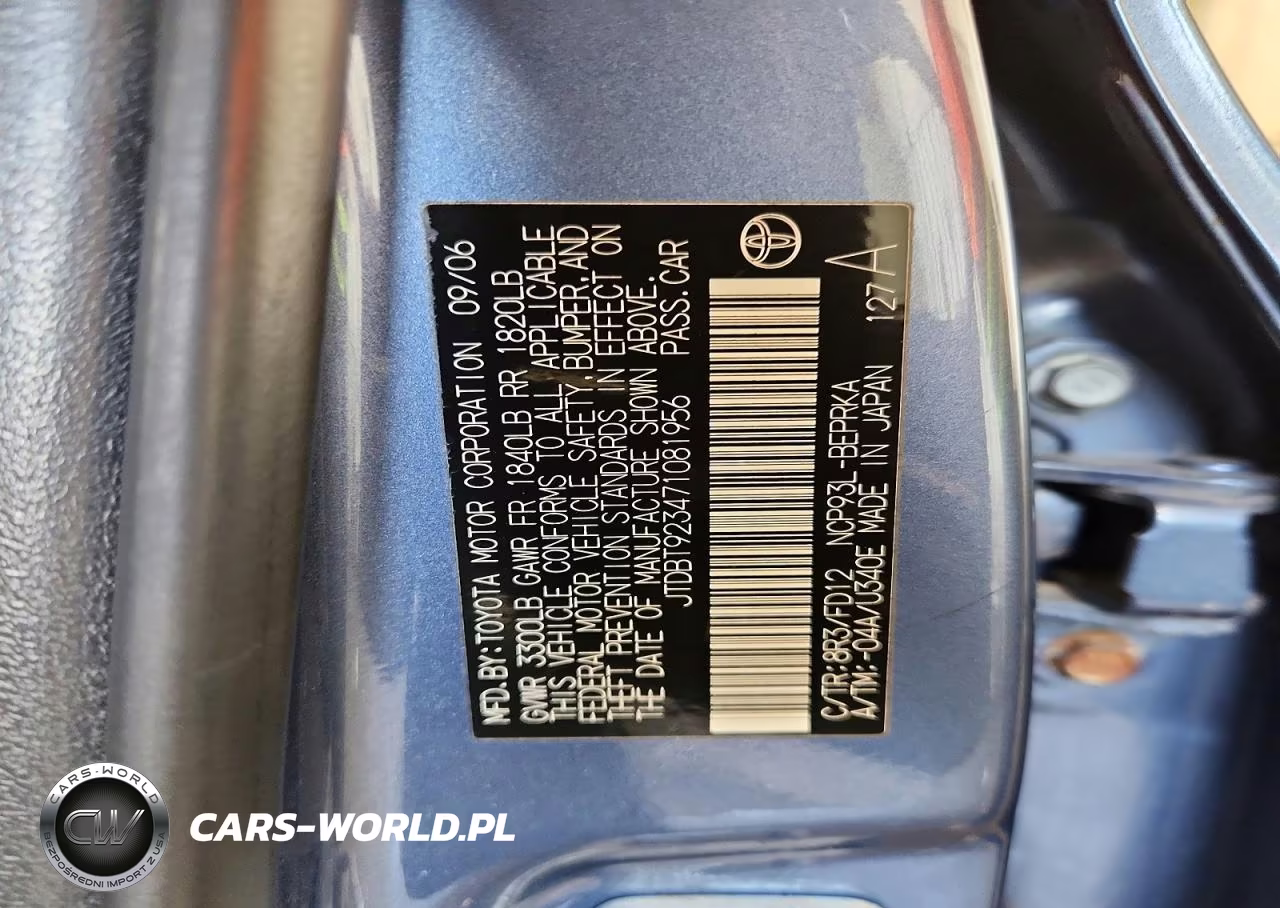 2007 Toyota Yaris VIN:JTDBT923471081956 - 12