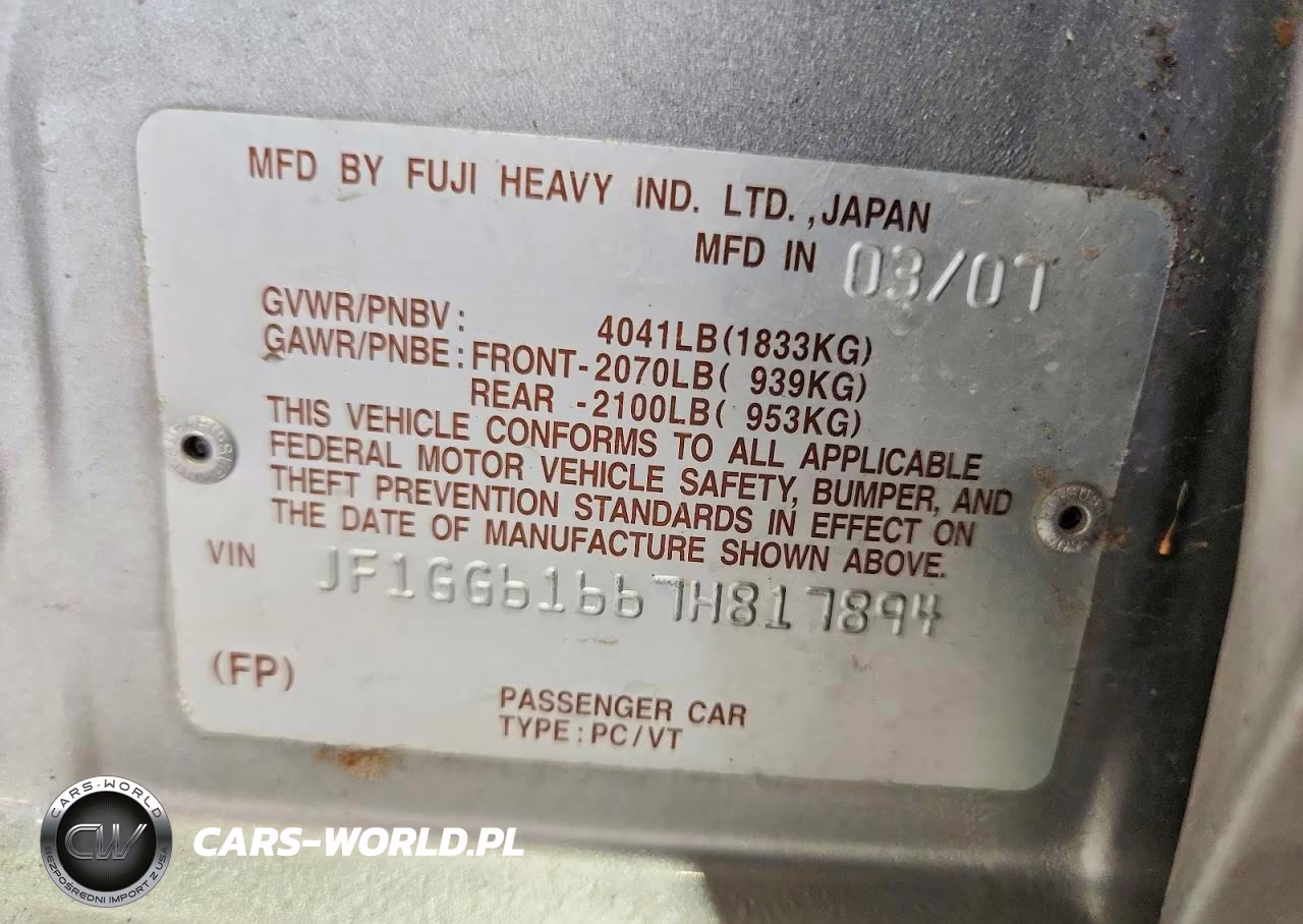 2007 Subaru Impreza VIN:JF1GG61667H817894 - 12